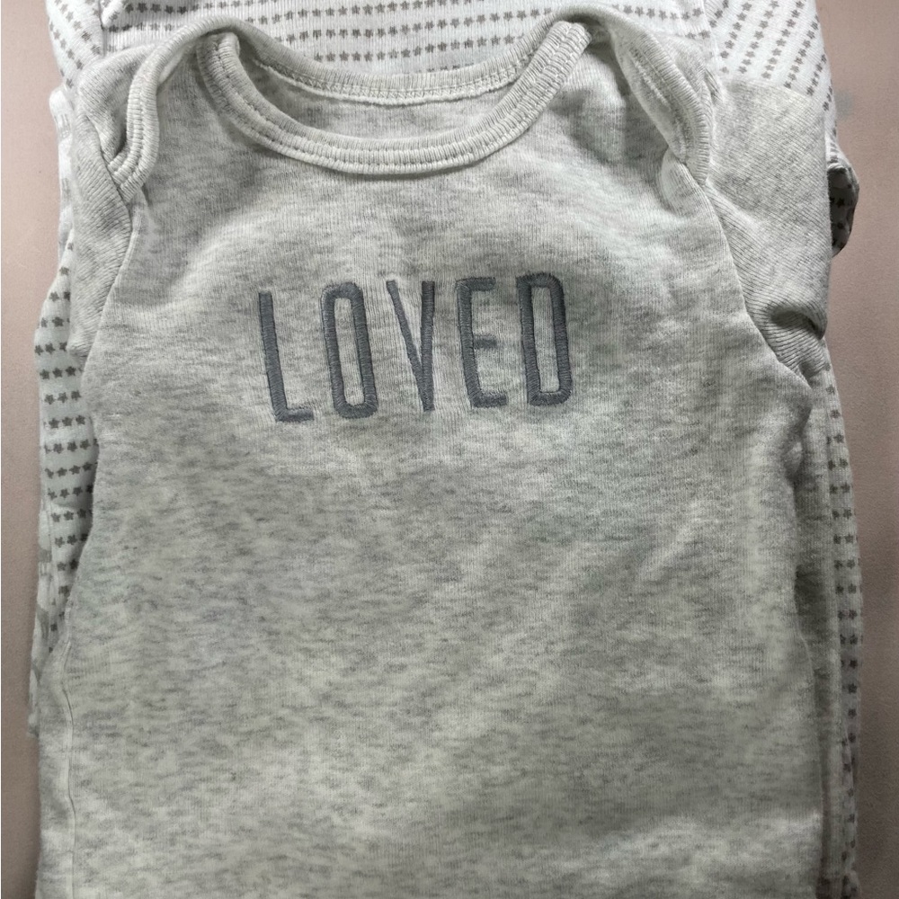 Set of three 0-3M long sleeve gowns